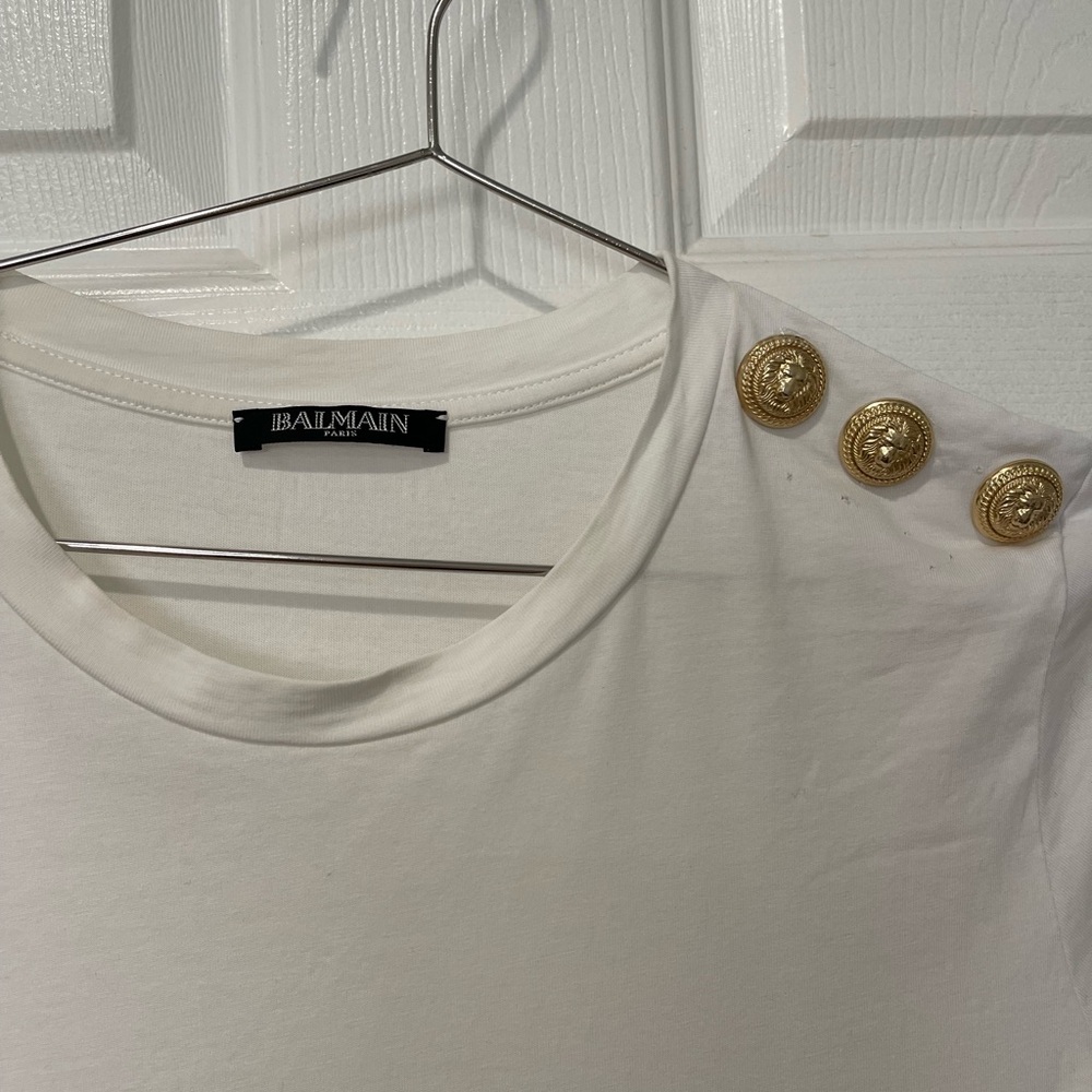 Balmain Logo Top with Gold Buttons size 36 - Picture 3 of 4